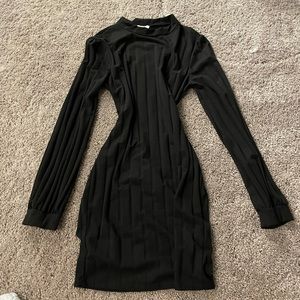 Pink lily ribbed mini dress